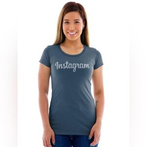 Instagram Slate Blue Tee